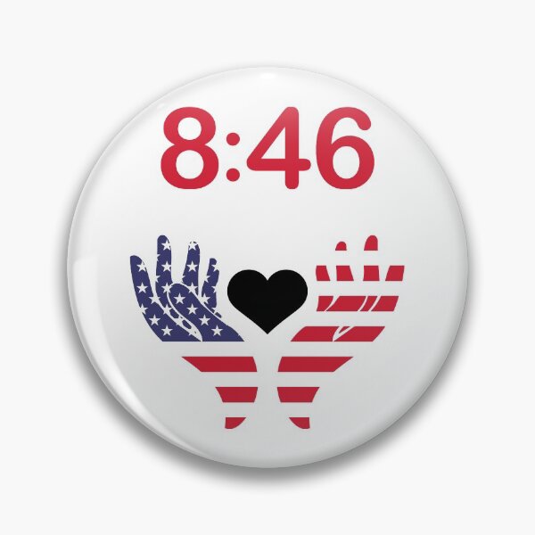 Item preview, 8 Minutes 46 Seconds Black Heart American flag designed and sold by Designworking.