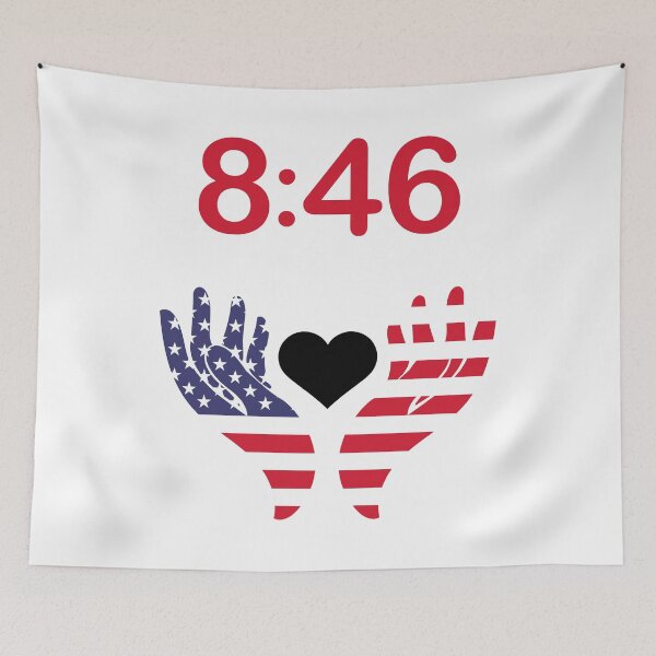 Item preview, 8 Minutes 46 Seconds Black Heart American flag designed and sold by Designworking.