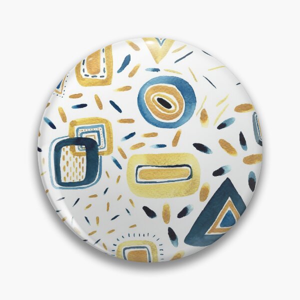 Item preview, Blue and gold abstract background designed and sold by Azyrielle.