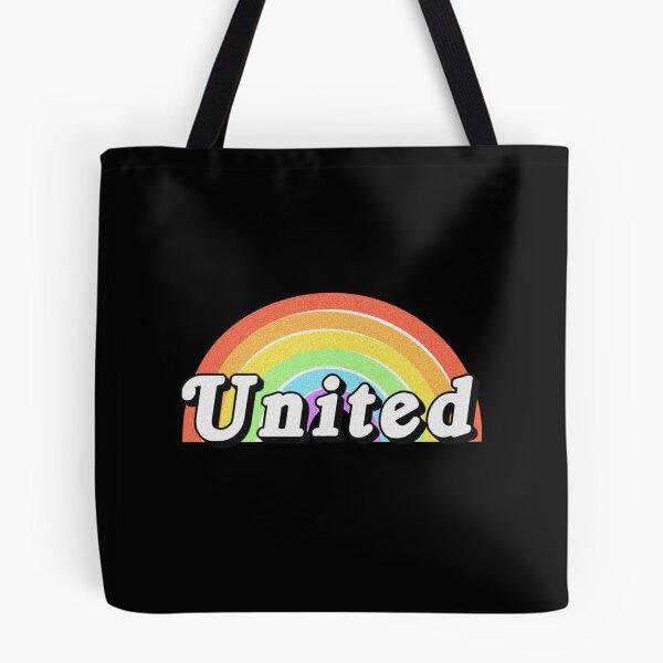 Artikelvorschau, "vereinigter" Regenbogenstolzaufkleber entworfen und verkauft von madebyshania.