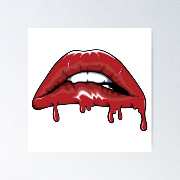Lv Lips Poster & Canvas - Art Hoodie