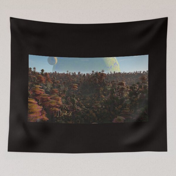 Item preview, alien planet landscape, beautiful exotic forest on a distant world  designed and sold by DottedYeti.