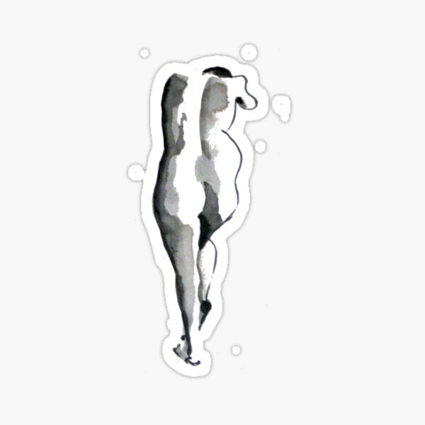 Item preview, Female Nude in black and white by Avril Thomas designed and sold by AvrilThomasart.