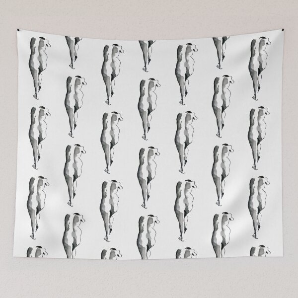 Item preview, Female Nude in black and white by Avril Thomas designed and sold by AvrilThomasart.