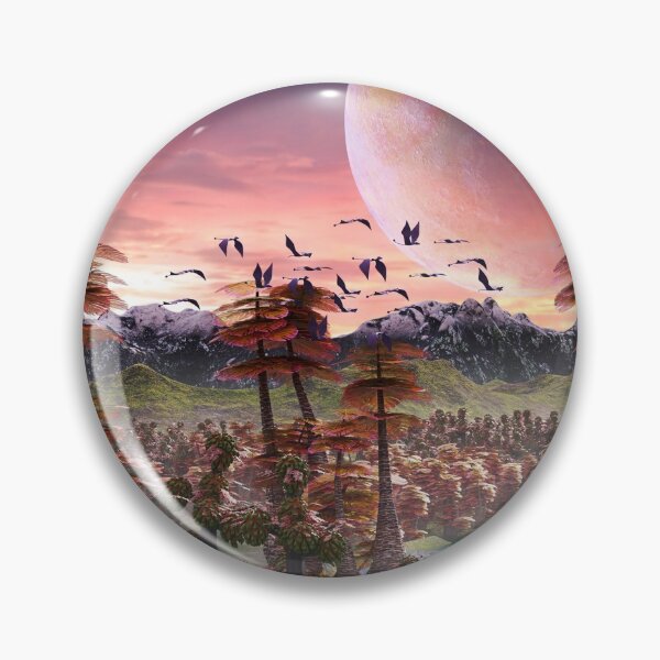 Item preview, alien planet landscape, beautiful forest the surface of an exoplanet designed and sold by DottedYeti.