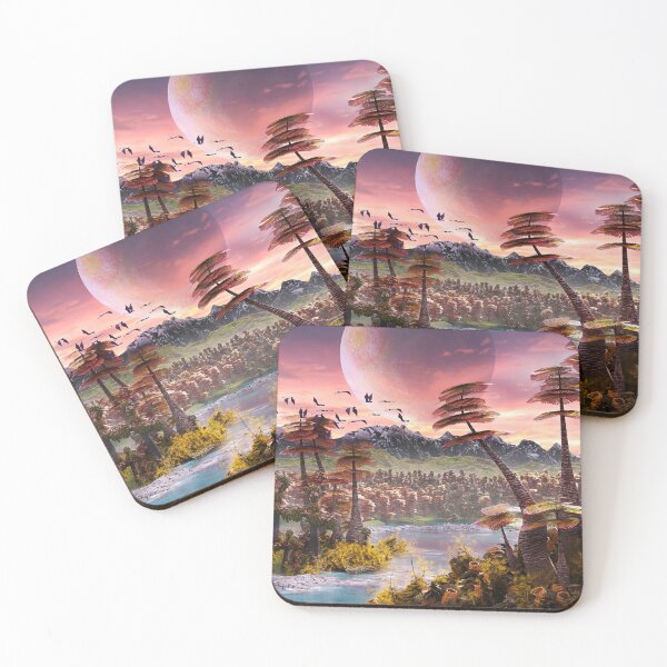 Item preview, alien planet landscape, beautiful forest the surface of an exoplanet designed and sold by DottedYeti.