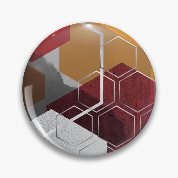Artikelvorschau, Rot und Orange hexagonal geometrisch entworfen und verkauft von UrbanEpiphany.