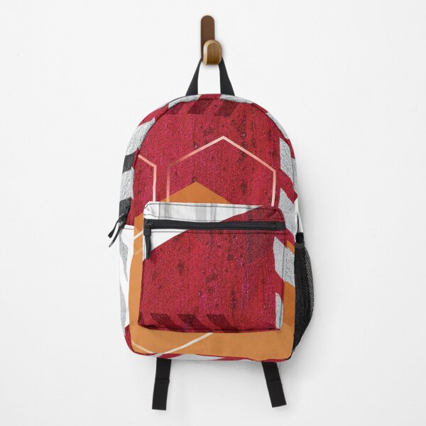 Item preview, Red and Orange Hexagonal Geometric designed and sold by UrbanEpiphany.