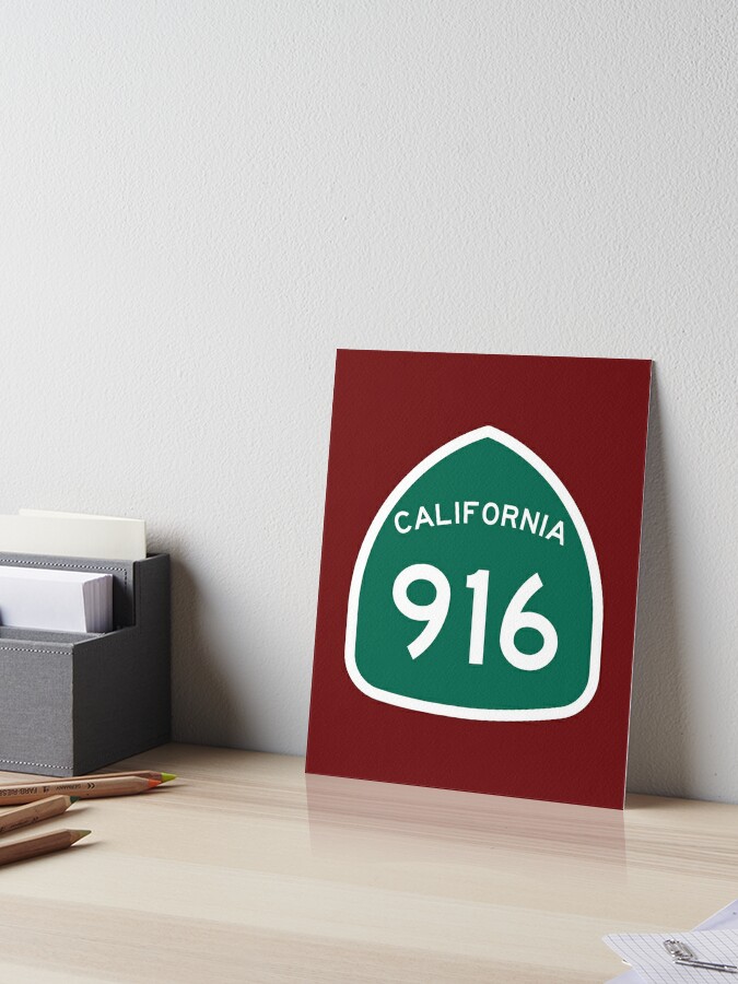 Hand Drawn California 916 Area Code Sunflower