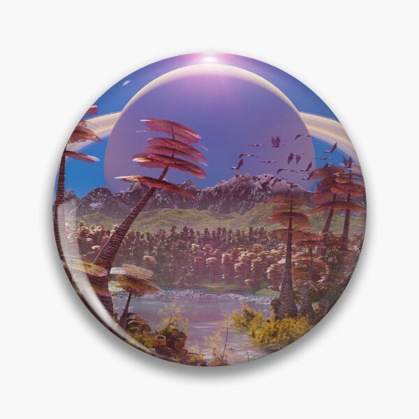 Item preview, alien planet landscape, beautiful forest the surface of an exoplanet  designed and sold by DottedYeti.