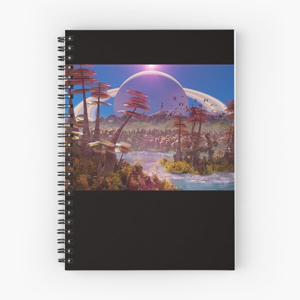 Item preview, alien planet landscape, beautiful forest the surface of an exoplanet  designed and sold by DottedYeti.