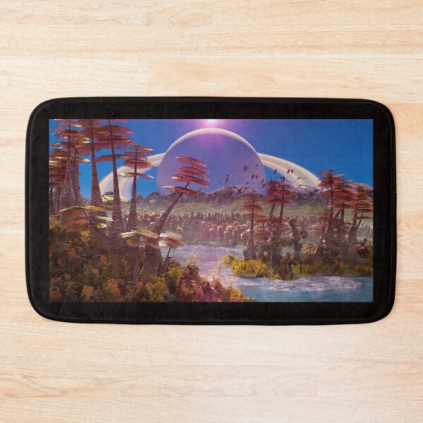 Item preview, alien planet landscape, beautiful forest the surface of an exoplanet  designed and sold by DottedYeti.