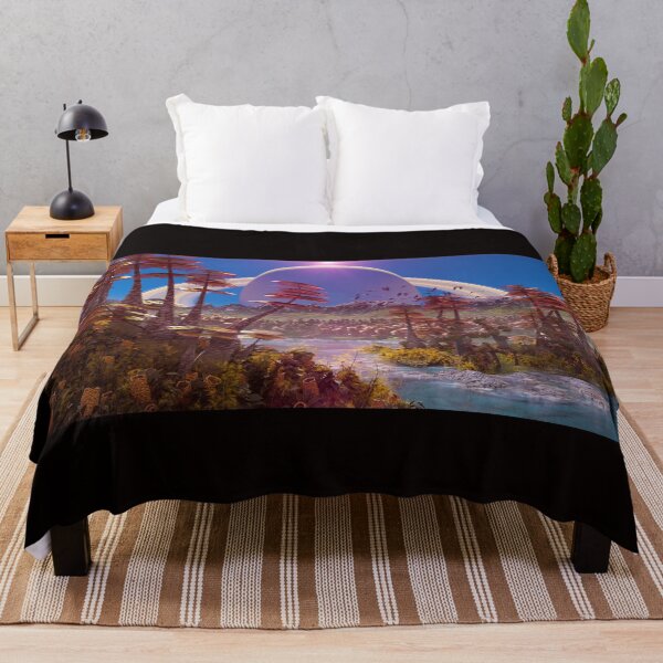 Item preview, alien planet landscape, beautiful forest the surface of an exoplanet  designed and sold by DottedYeti.