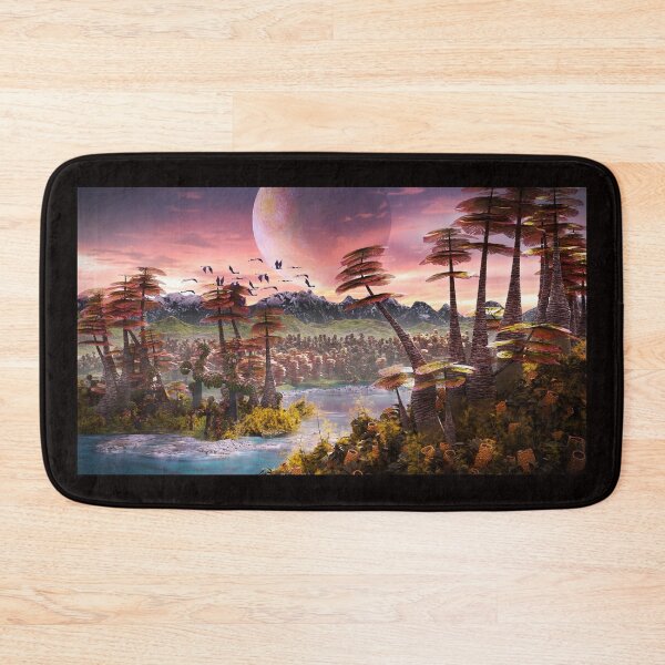 Item preview, alien planet landscape, beautiful forest the surface of an exoplanet designed and sold by DottedYeti.