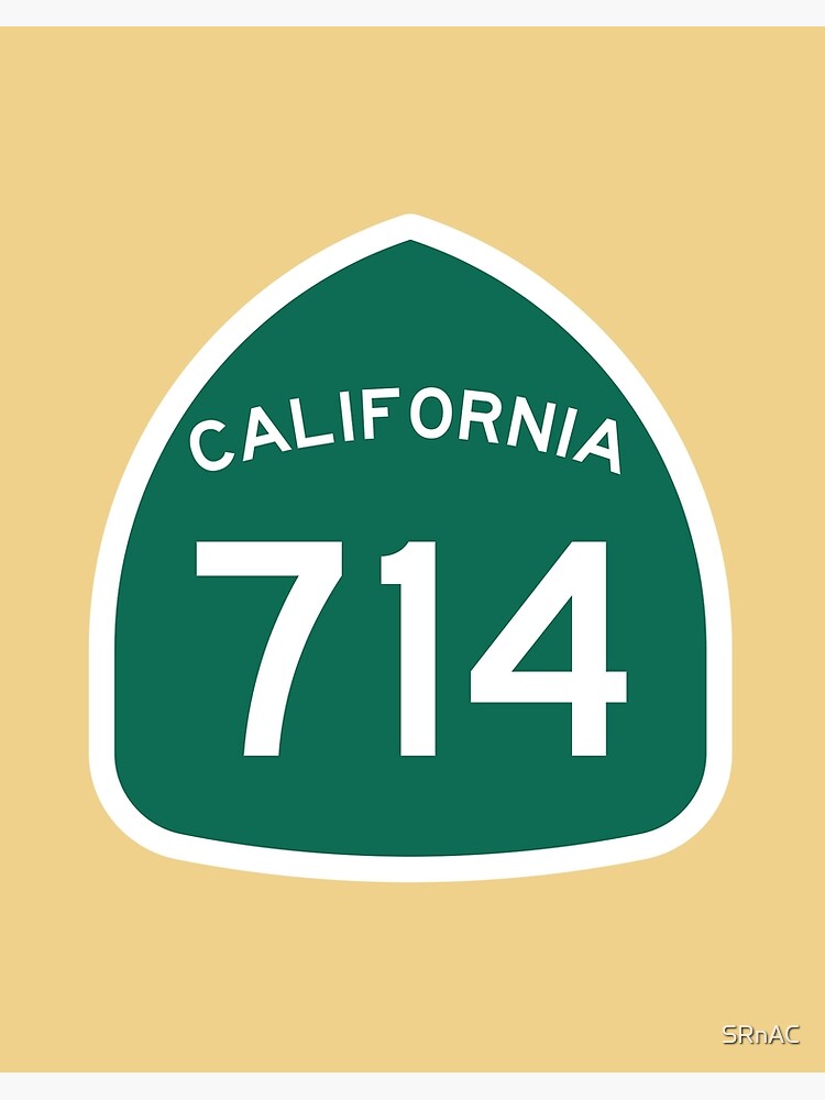 California State Route 714 (Area Code 714) | Art Board Print