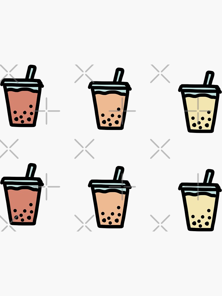 Boba Bubble Tea Sticker Pack Aesthetic by bassoongirl123