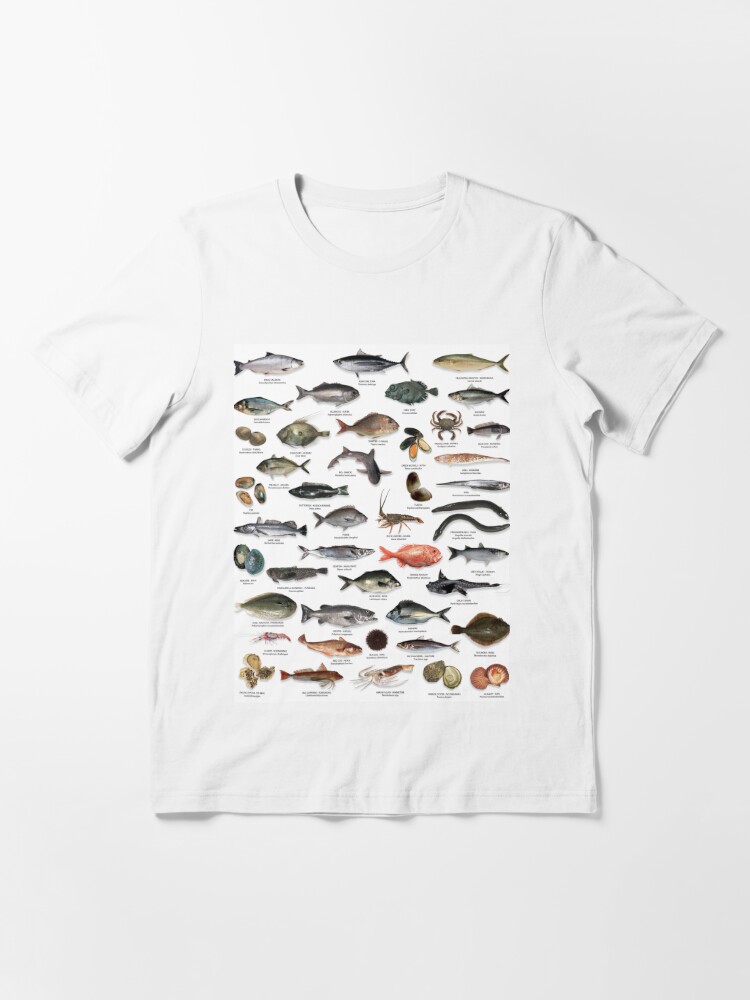 NZ fish species " Essential T-Shirt for by Tehomuera | Redbubble