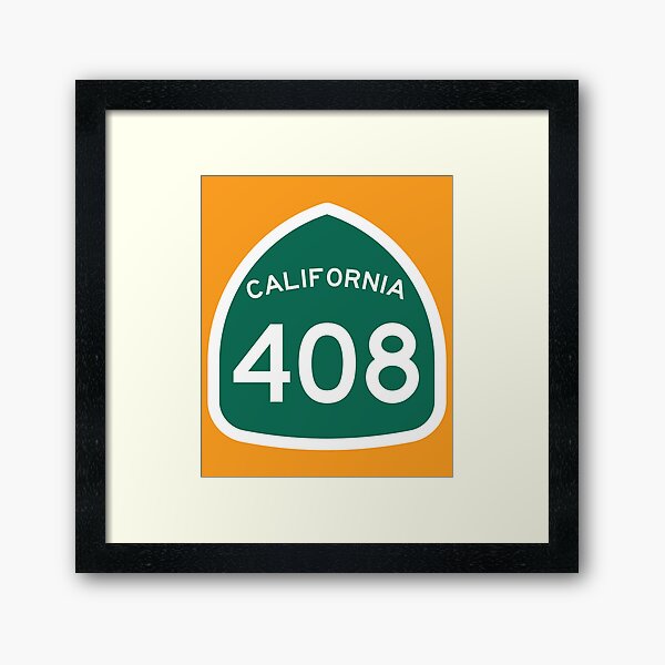 California State Route 408 (Area Code 408) Framed Art Print