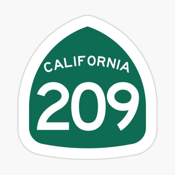 California State Route 209 (Area Code 209) Sticker
