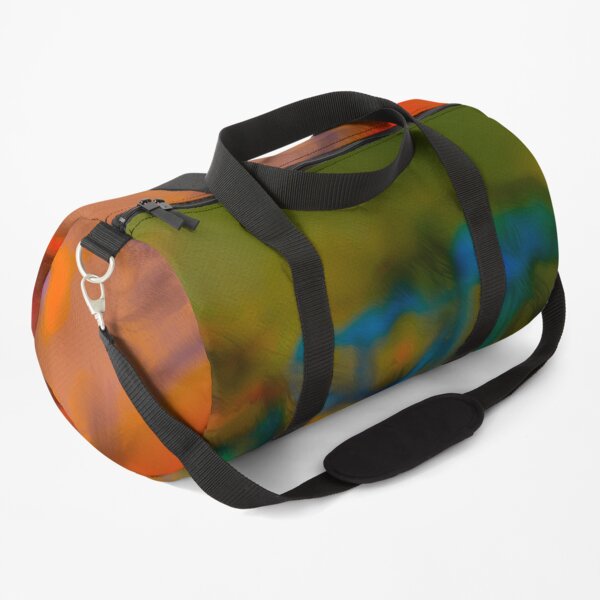 Colorful Russian Woods Scene Abstract Art Duffle Bag