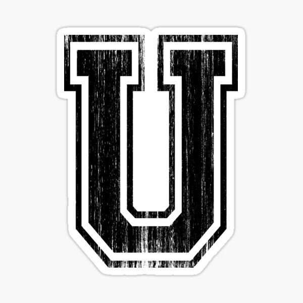 Letter U' Sticker