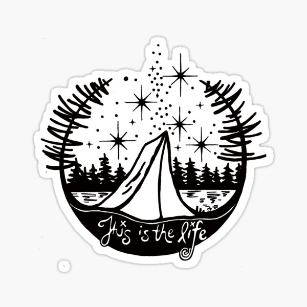 This is the Life, outlined in black Sticker
