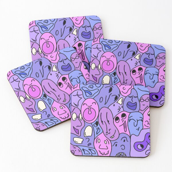 Item preview, Analogous Faces - Indigos designed and sold by lil-aquarius.
