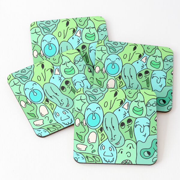Item preview, Analogous Faces - Greens designed and sold by lil-aquarius.