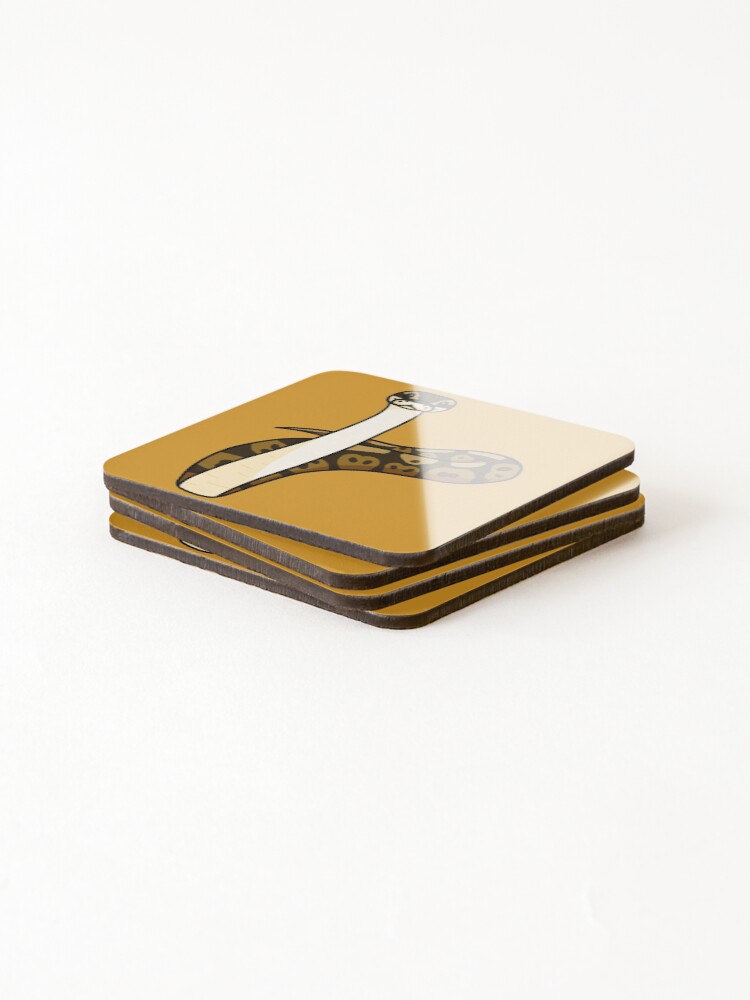 Thumbnail 4 of 5, Coasters (Set of 4), Ball Python Scoping designed and sold by Galactichem.