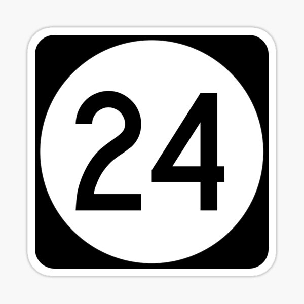 NJ (New Jersey) State Route 24 Marker Sign Sticker