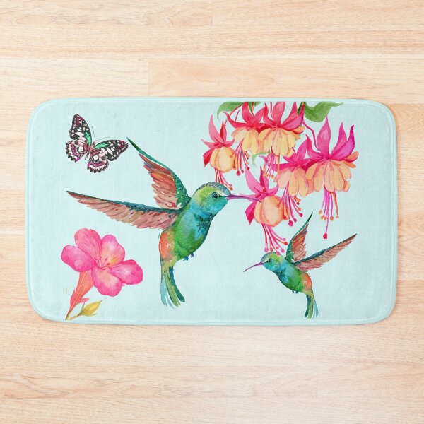 Item preview, Hummingbirds and a butterfly between fuchsias designed and sold by gabmenfer.