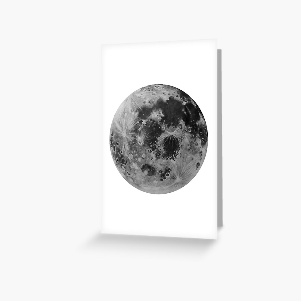 Paper Full Moon Greeting Card with Envelope blank card thank you ...
