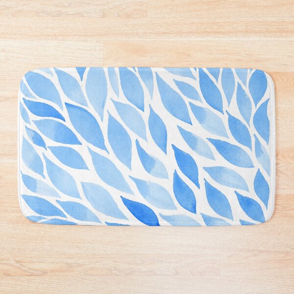 Item preview, Watercolor Abstract Blue Leaves Pattern designed and sold by artichromadsgns.