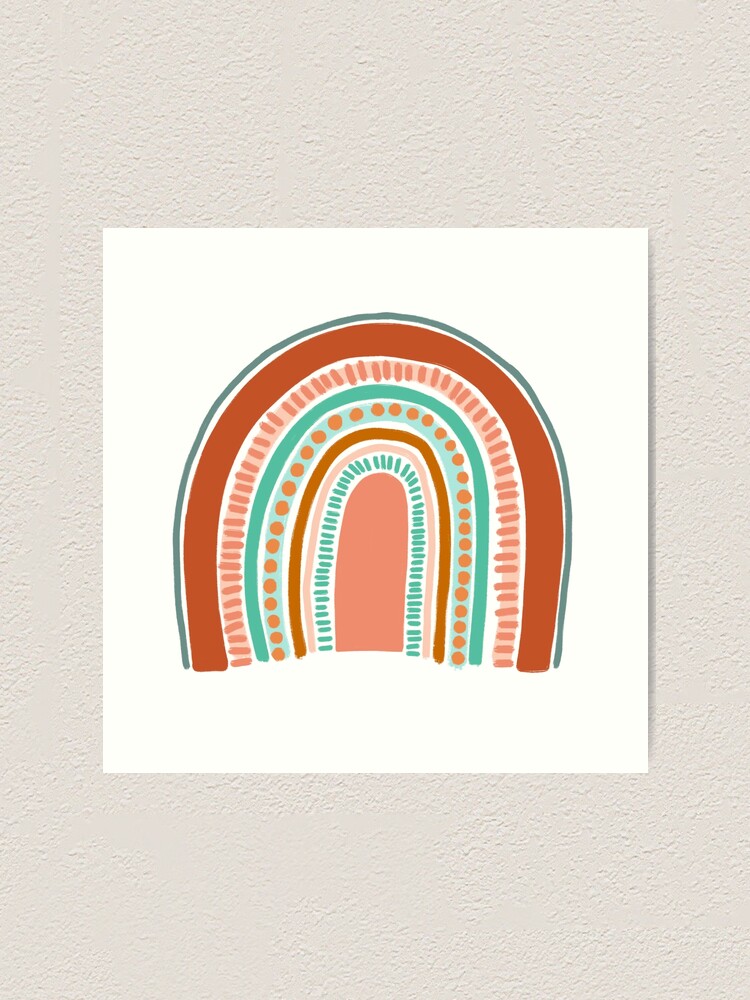 Alternate view of Rainbow Doodle Art Print