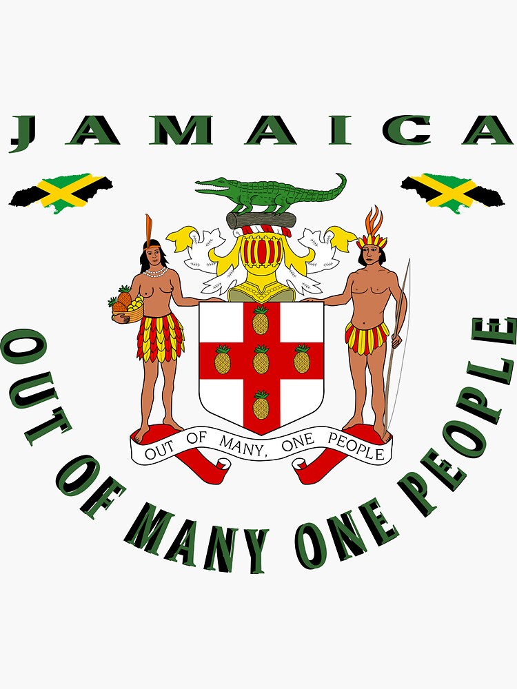 Escudo De Armas De Jamaica Escudo De Armas De Jamaica Pegatinas