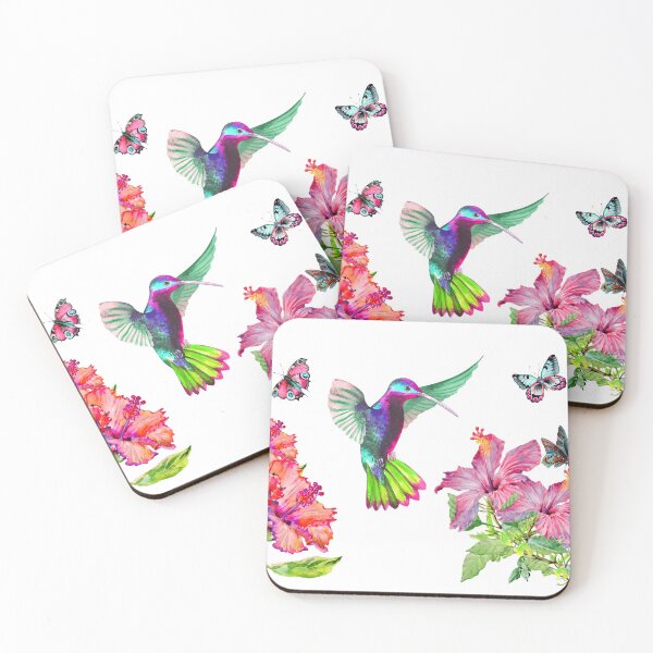 Item preview, Hummingbird and butterflies between hibiscus designed and sold by gabmenfer.