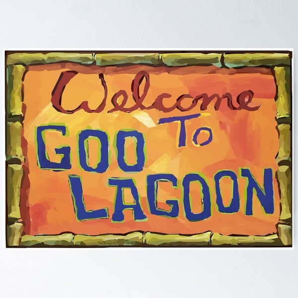 Vista previa del artículo con la obra «Bienvenido a Goo Lagoon», diseñado y vendido por Alli Harmeyer.