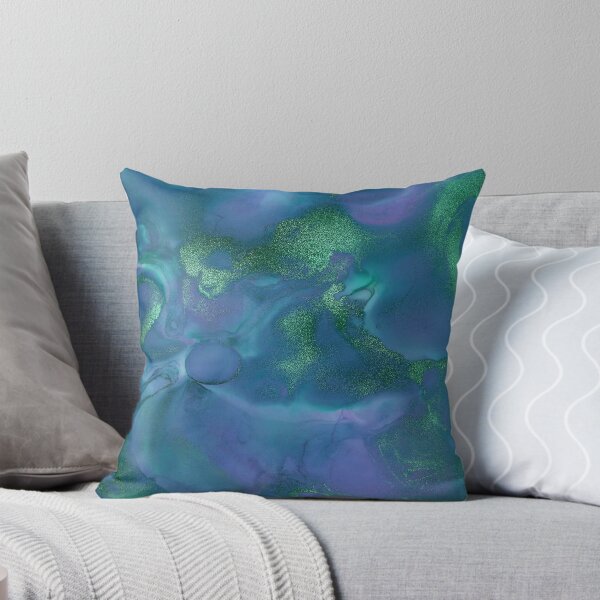 Item preview,  Electric Blue and Green Ink Splash designed and sold by WisdomInspired.