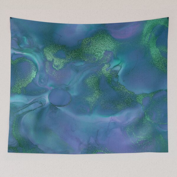 Item preview,  Electric Blue and Green Ink Splash designed and sold by WisdomInspired.