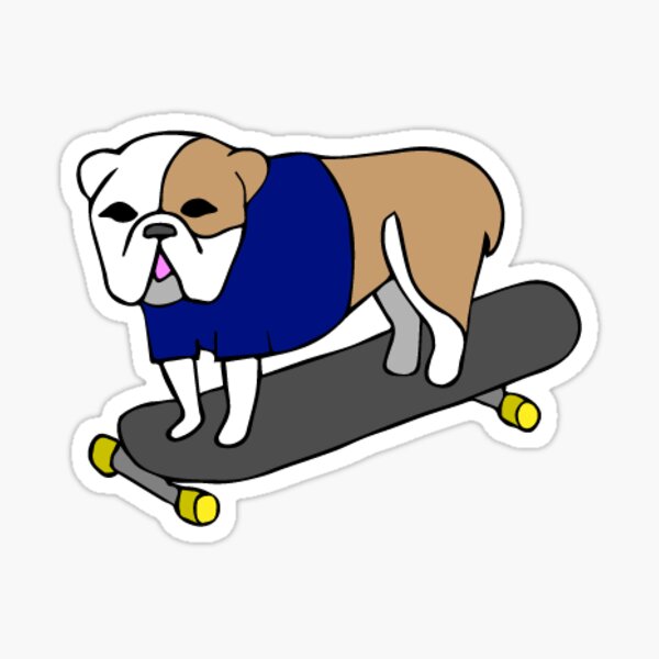 Item preview, Skating Jack the Bulldog designed and sold by mclewontin.