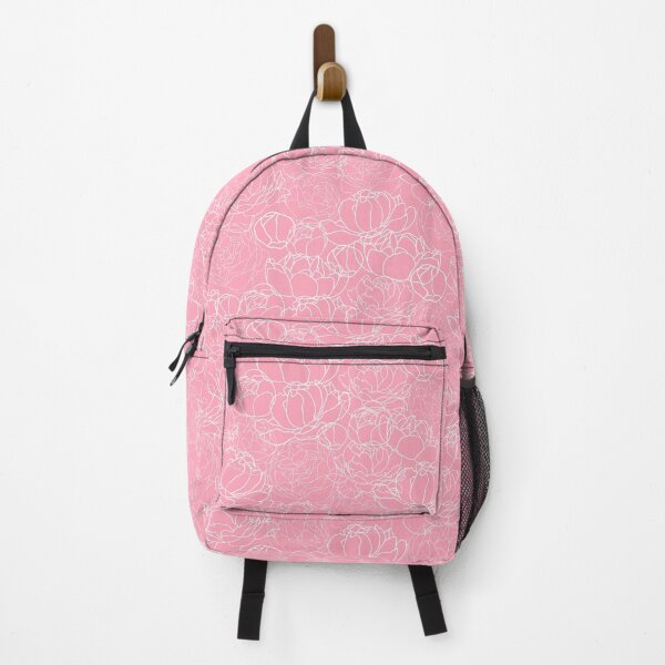 Item preview, Pink Outline Flower Peonies Fabric Pattern designed and sold by Cheap Women's Shirts.