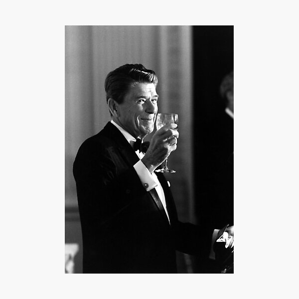 Item preview, President Reagan Making A Toast designed and sold by warishellstore.