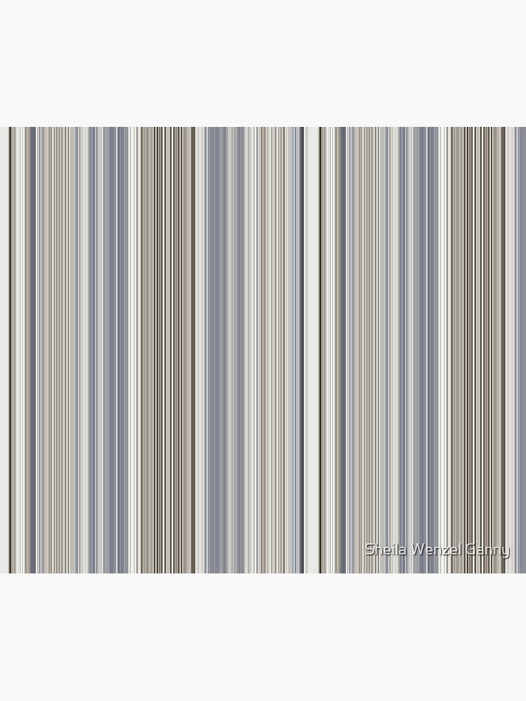 Blue Grey Tan Stripes by SheilaWenzel