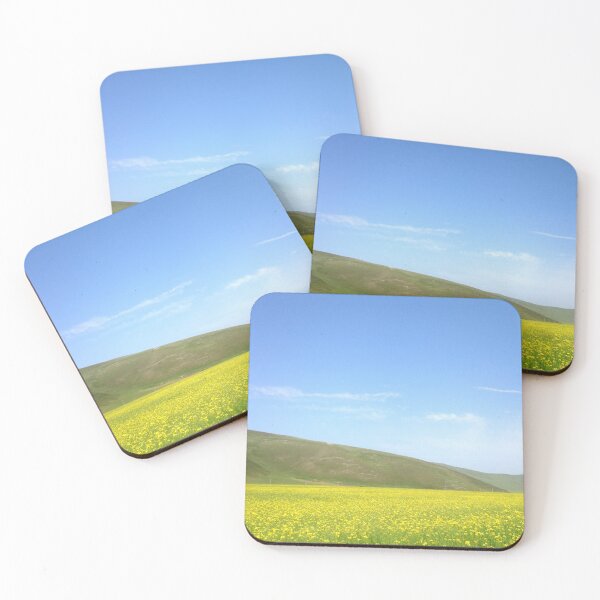 Item preview, yellow flowers field photography designed and sold by ColorandColor.