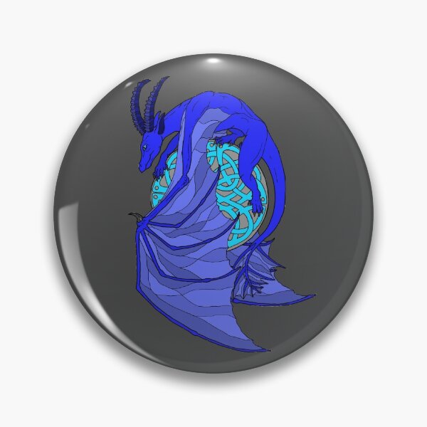 Item preview, Blue Celtic Circle Dragon designed and sold by TinkerandBone.