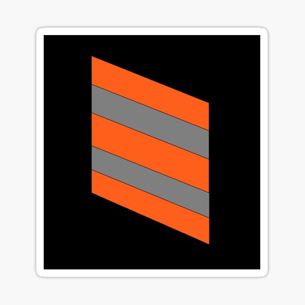five striped parallelogram Sticker