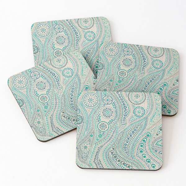 Item preview, Wave, mindfulness, turquoise, water, flow, mandala designed and sold by Roxana1345.