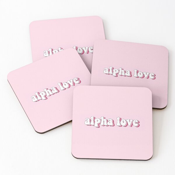 Item preview, Alpha Love Retro Pink designed and sold by Stickers by SoSrat.