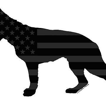 Imagen de la obra Pastor alemán: bandera táctica de EE. UU. de 2woofs-1meow