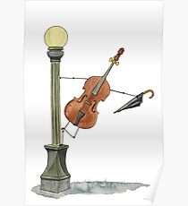 Bassy in the Rain Poster